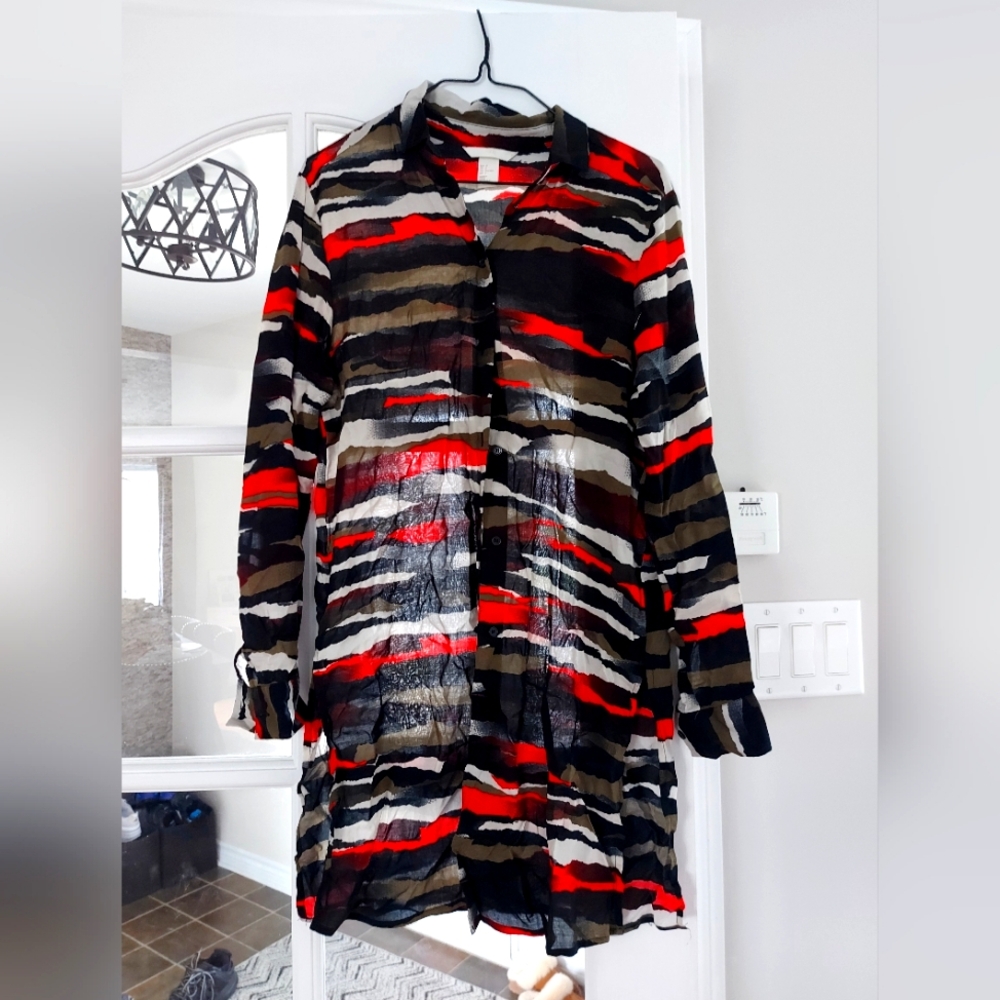 H&M Striped Multicolor Shirt Dress